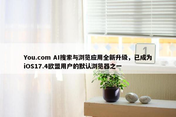 You.com AI搜索与浏览应用全新升级，已成为iOS17.4欧盟用户的默认浏览器之一