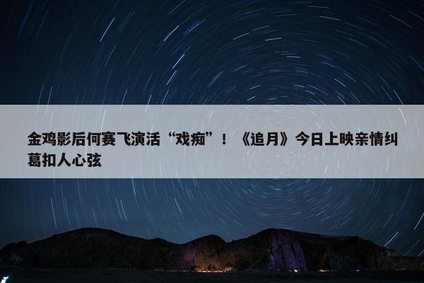 金鸡影后何赛飞演活“戏痴”！《追月》今日上映亲情纠葛扣人心弦