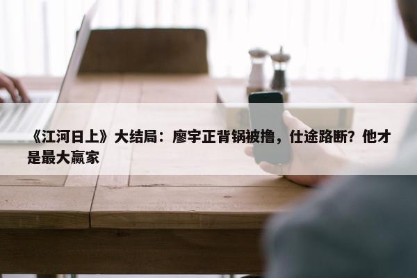 《江河日上》大结局：廖宇正背锅被撸，仕途路断？他才是最大赢家