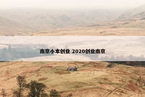 南京小本创业 2020创业南京