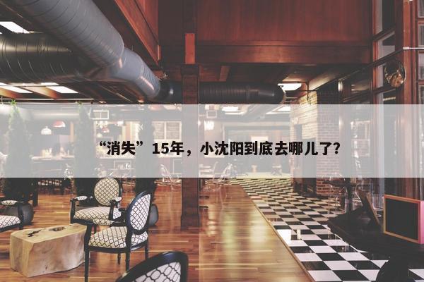 “消失”15年，小沈阳到底去哪儿了？