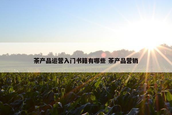 茶产品运营入门书籍有哪些 茶产品营销