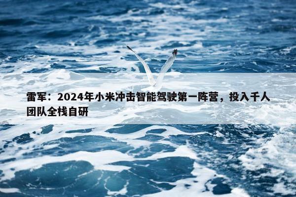 雷军：2024年小米冲击智能驾驶第一阵营，投入千人团队全栈自研