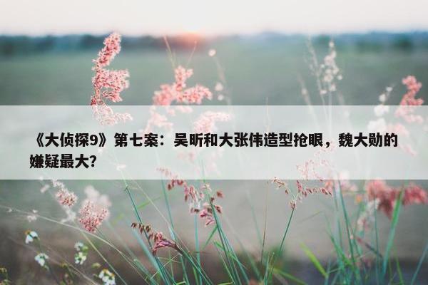 《大侦探9》第七案：吴昕和大张伟造型抢眼，魏大勋的嫌疑最大？