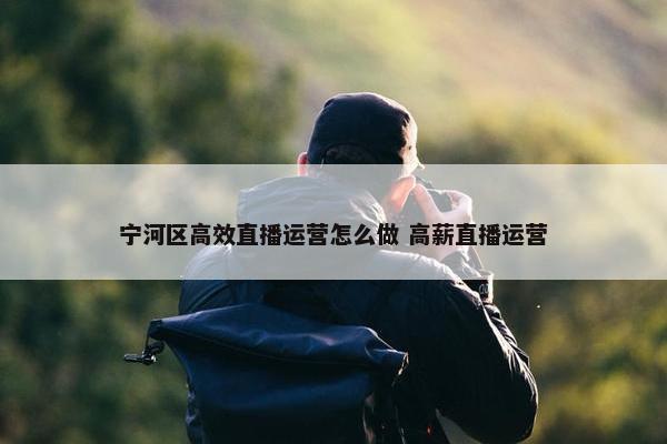 宁河区高效直播运营怎么做 高薪直播运营