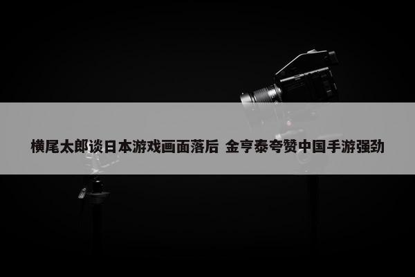 横尾太郎谈日本游戏画面落后 金亨泰夸赞中国手游强劲