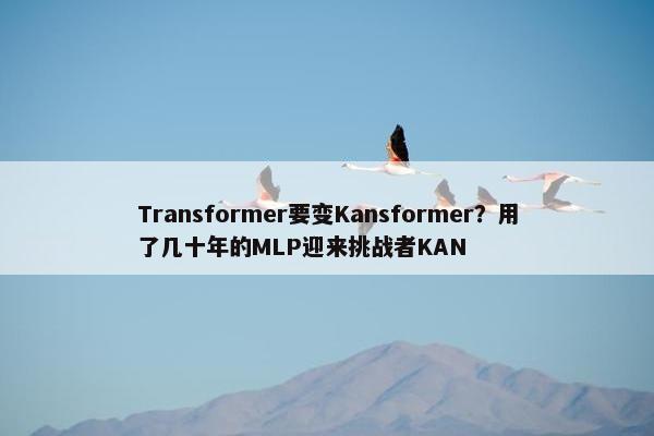 Transformer要变Kansformer？用了几十年的MLP迎来挑战者KAN