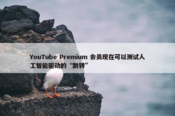 YouTube Premium 会员现在可以测试人工智能驱动的“跳转”