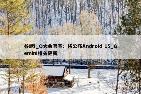 谷歌I_O大会官宣：将公布Android 15_Gemini相关更新