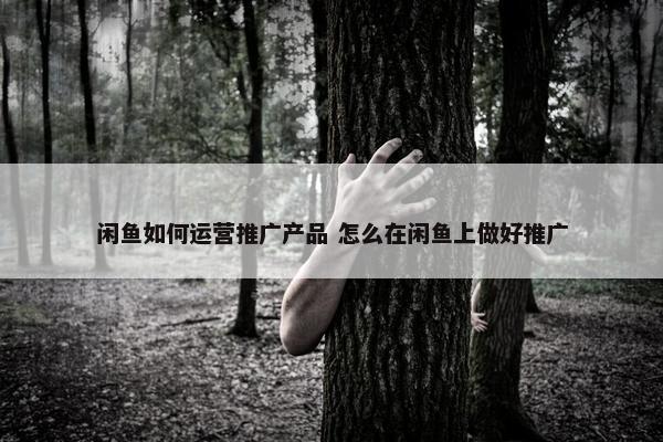 闲鱼如何运营推广产品 怎么在闲鱼上做好推广