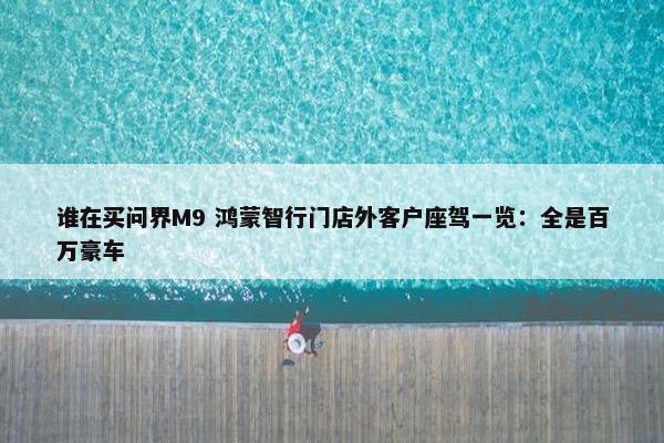 谁在买问界M9 鸿蒙智行门店外客户座驾一览：全是百万豪车