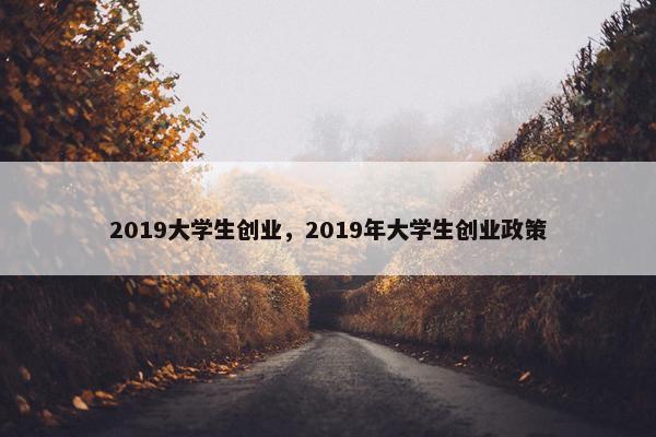 2019大学生创业，2019年大学生创业政策