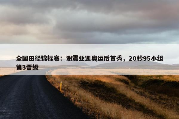 全国田径锦标赛：谢震业迎奥运后首秀，20秒95小组第3晋级