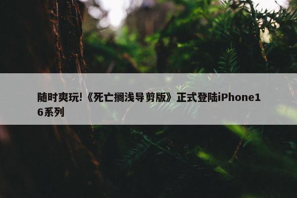 随时爽玩!《死亡搁浅导剪版》正式登陆iPhone16系列