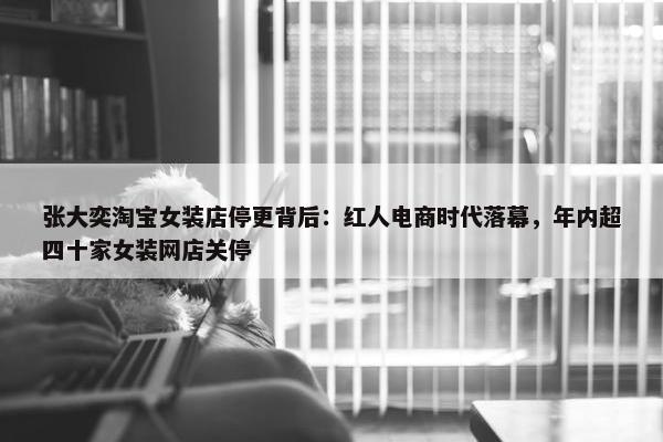 张大奕淘宝女装店停更背后：红人电商时代落幕，年内超四十家女装网店关停