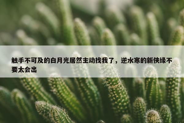 触手不可及的白月光居然主动找我了，逆水寒的新侠缘不要太会出