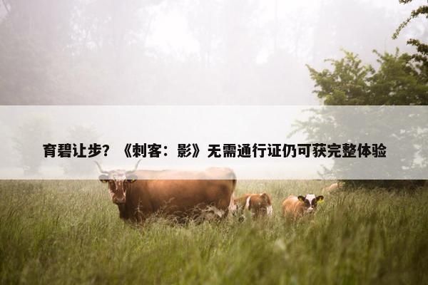 育碧让步？《刺客：影》无需通行证仍可获完整体验