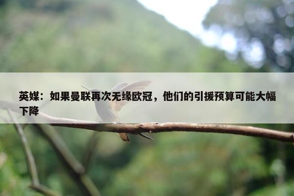 英媒：如果曼联再次无缘欧冠，他们的引援预算可能大幅下降