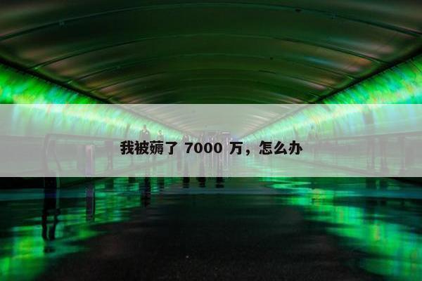 我被薅了 7000 万，怎么办