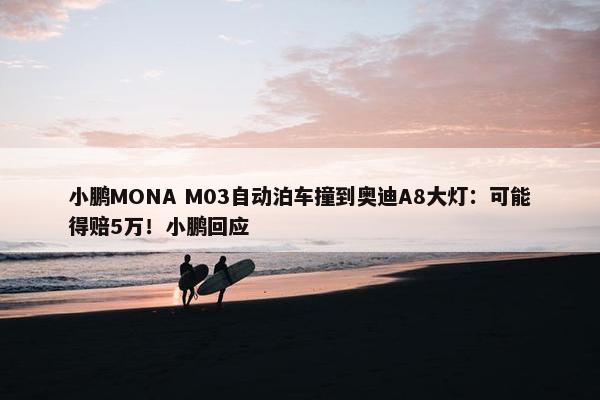 小鹏MONA M03自动泊车撞到奥迪A8大灯：可能得赔5万！小鹏回应