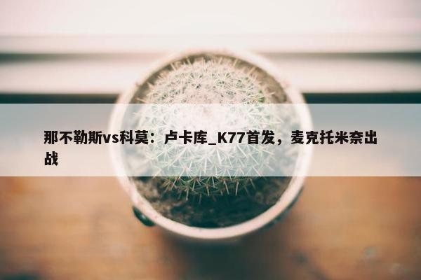 那不勒斯vs科莫：卢卡库_K77首发，麦克托米奈出战