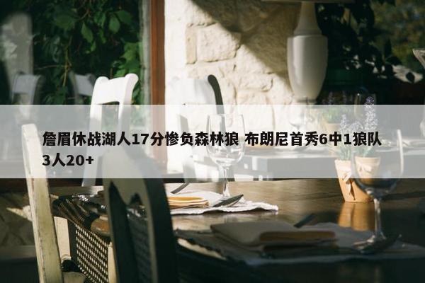 詹眉休战湖人17分惨负森林狼 布朗尼首秀6中1狼队3人20+