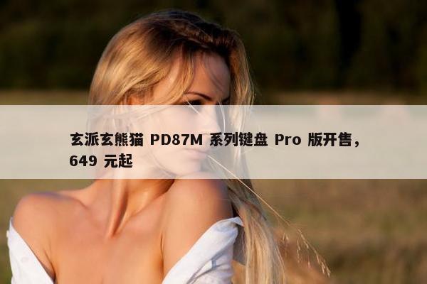 玄派玄熊猫 PD87M 系列键盘 Pro 版开售，649 元起