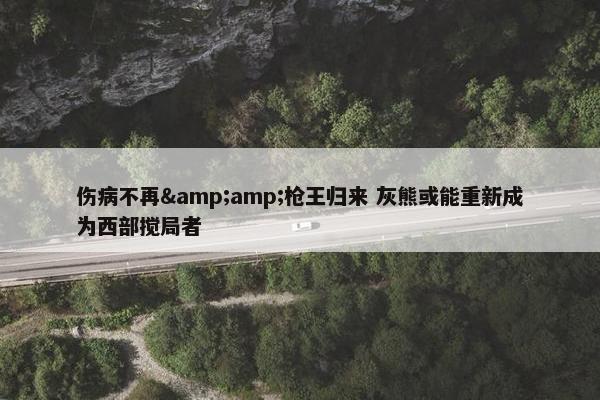 伤病不再&amp;枪王归来 灰熊或能重新成为西部搅局者