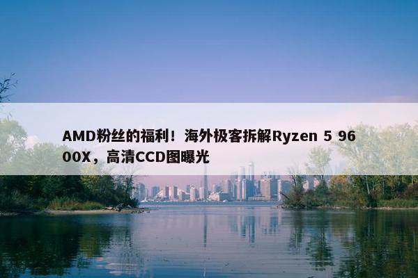 AMD粉丝的福利！海外极客拆解Ryzen 5 9600X，高清CCD图曝光