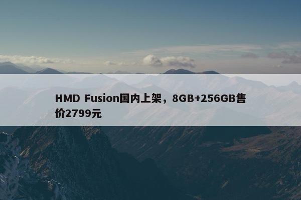 HMD Fusion国内上架，8GB+256GB售价2799元