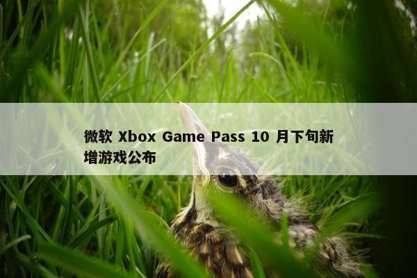 微软 Xbox Game Pass 10 月下旬新增游戏公布