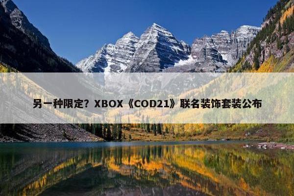 另一种限定？XBOX《COD21》联名装饰套装公布