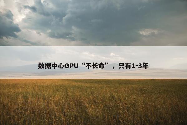 数据中心GPU“不长命”，只有1-3年