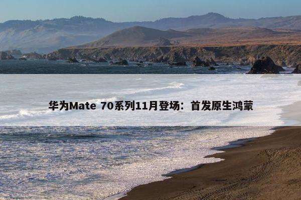 华为Mate 70系列11月登场：首发原生鸿蒙