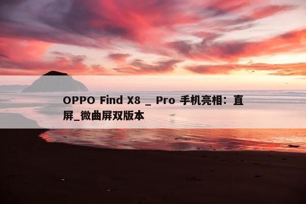 OPPO Find X8 _ Pro 手机亮相：直屏_微曲屏双版本