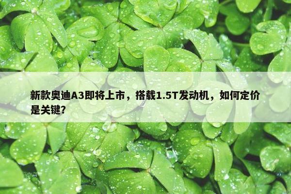 新款奥迪A3即将上市，搭载1.5T发动机，如何定价是关键？