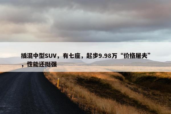 插混中型SUV，有七座，起步9.98万“价格屠夫”，性能还挺强