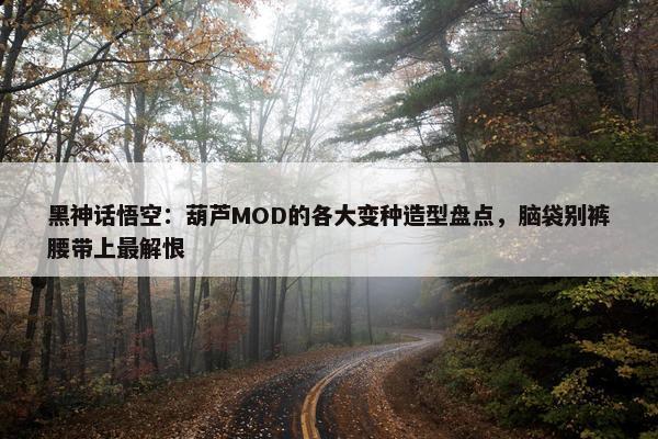 黑神话悟空：葫芦MOD的各大变种造型盘点，脑袋别裤腰带上最解恨