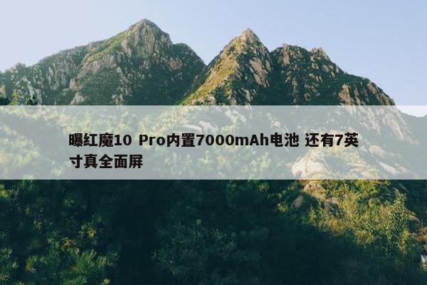 曝红魔10 Pro内置7000mAh电池 还有7英寸真全面屏