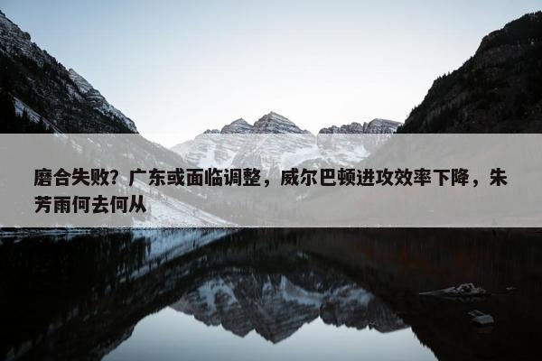 磨合失败？广东或面临调整，威尔巴顿进攻效率下降，朱芳雨何去何从