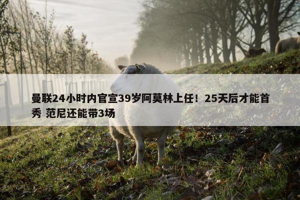 曼联24小时内官宣39岁阿莫林上任！25天后才能首秀 范尼还能带3场