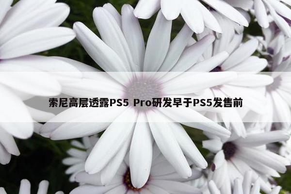 索尼高层透露PS5 Pro研发早于PS5发售前