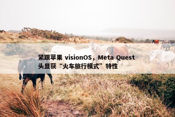 紧跟苹果 visionOS，Meta Quest 头显获“火车旅行模式”特性