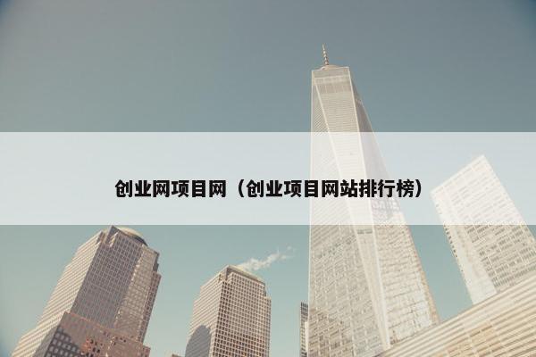 创业网项目网（创业项目网站排行榜）