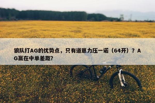 狼队打AG的优势点，只有道崽力压一诺（64开）？AG赢在中单差距？