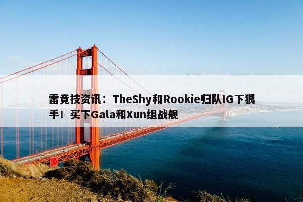 雷竞技资讯：TheShy和Rookie归队IG下狠手！买下Gala和Xun组战舰