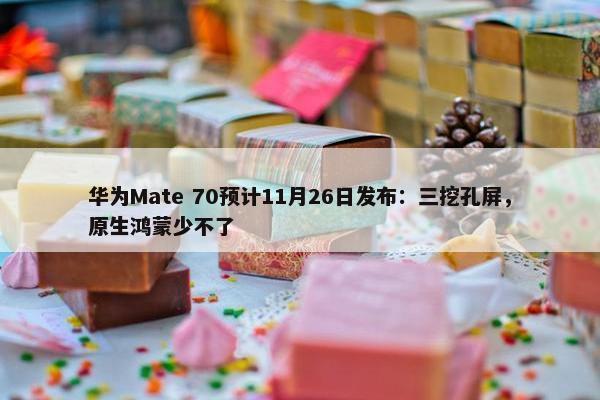 华为Mate 70预计11月26日发布：三挖孔屏，原生鸿蒙少不了