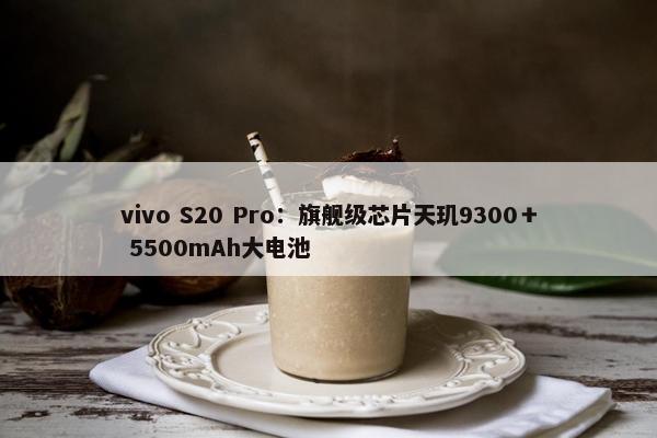 vivo S20 Pro：旗舰级芯片天玑9300＋ 5500mAh大电池