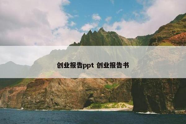 创业报告ppt 创业报告书