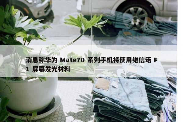 消息称华为 Mate70 系列手机将使用维信诺 F1 屏幕发光材料